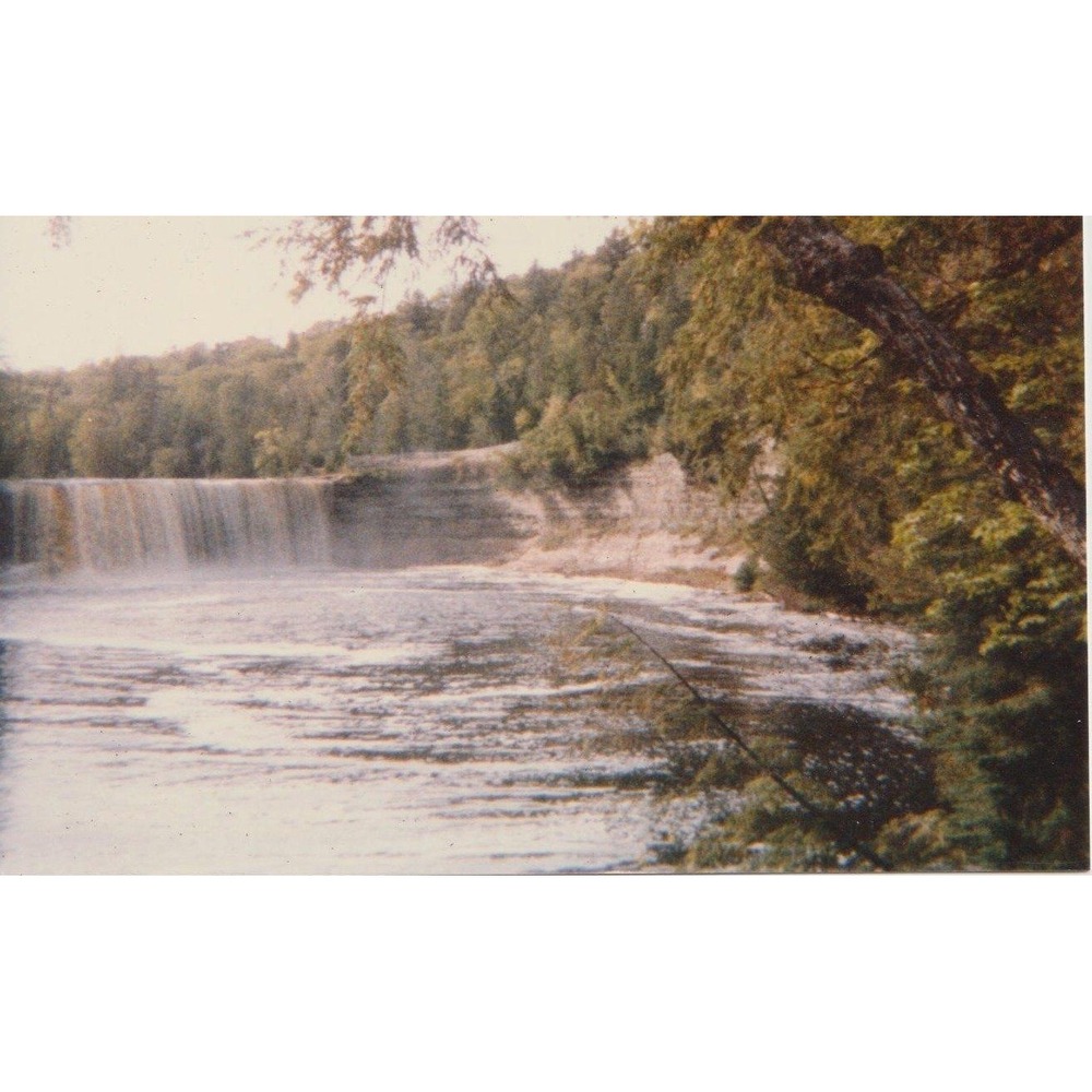 Color Photo Upper Tahquamenon Falls Paradise Michigan Waterfall Vintage